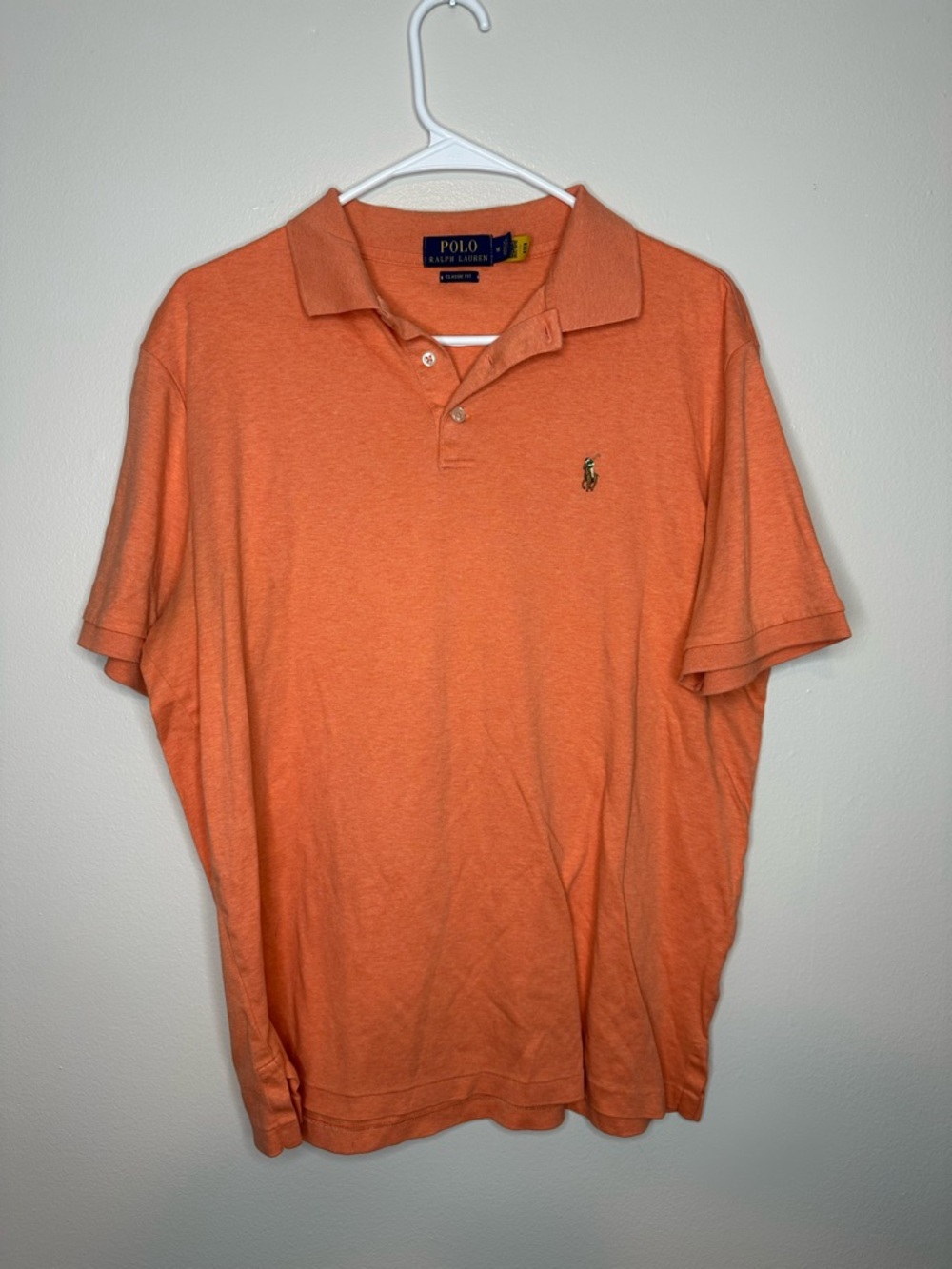 Polo by Ralph Lauren Orange Classic Fit Polo Shirt Size M